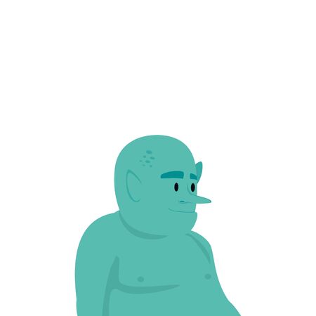 ogre fantasy magic isolated icon vector illustration designのイラスト素材