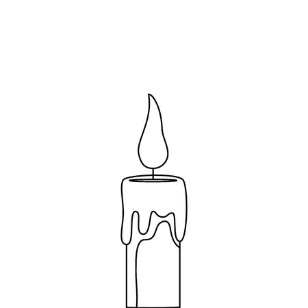 religious candle fire isolated icon vector illustration designのイラスト素材