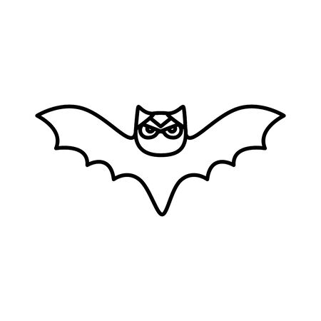 bat flying halloween isolated icon vector illustration designのイラスト素材