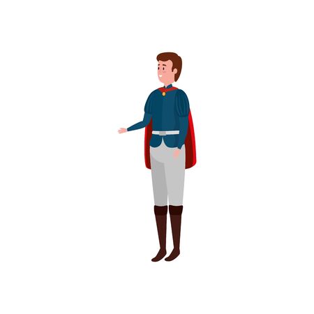 prince of fairytale avatar character vector illustration designのイラスト素材