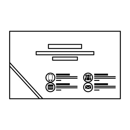 company card publicity icon vector illustration designのイラスト素材