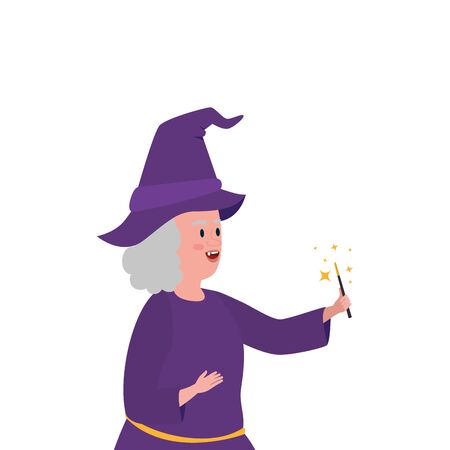 witch of fairytale isolated icon vector illustration designのイラスト素材