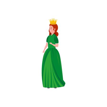 beautiful princess fairytale avatar character vector illustration designのイラスト素材
