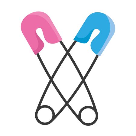 baby clothes pin isolated icon vector illustration designのイラスト素材