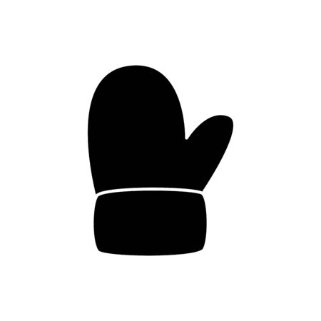 silhouette of glove christmas isolated icon vector illustration designのイラスト素材