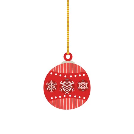 ball christmas hanging isolated icon vector illustration designのイラスト素材