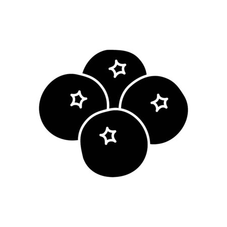 silhouette of holly fruits traditional christmas vector illustration designのイラスト素材