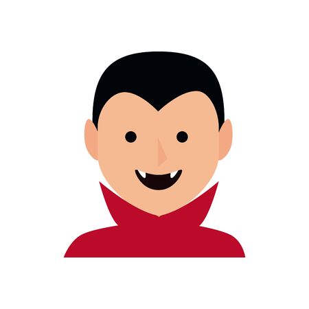 cute boy disguised vampire avatar character vector illustration designのイラスト素材