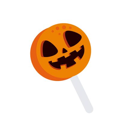 halloween pumpkin candy isolated icon vector illustration designのイラスト素材