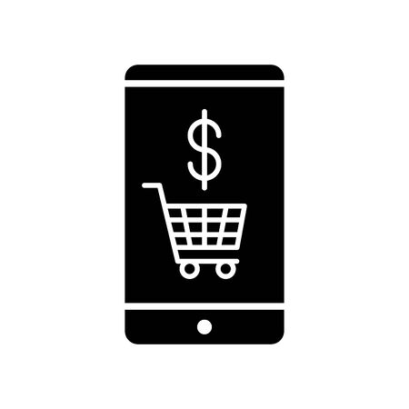 smartphone with shopping cart icon vector illustration designのイラスト素材