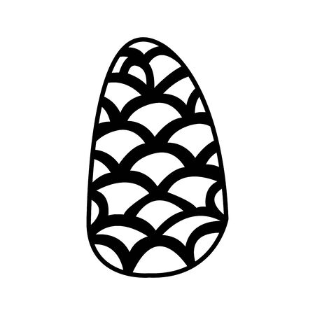 dry seed christmas isolated icon vector illustration designのイラスト素材