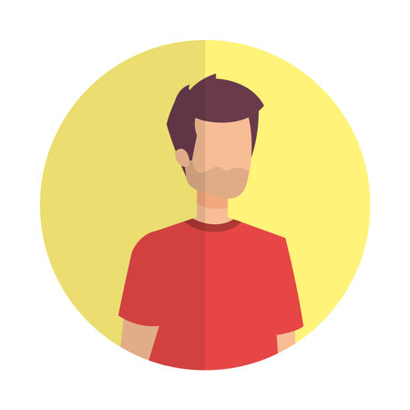 young and casual man character vector illustration designのイラスト素材