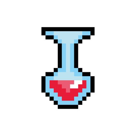 tube test 8 bits pixelated style icon vector illustration designのイラスト素材