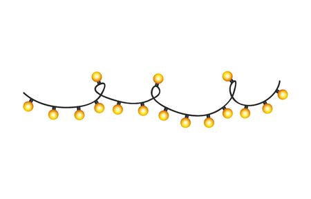 lights bulbs decoration christmas isolated icon vector illustration designのイラスト素材