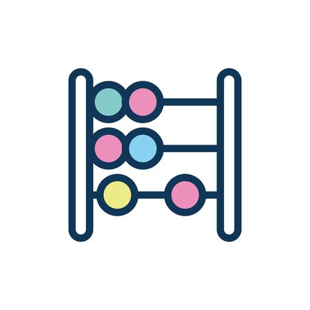 abacus child toy fill style icon vector illustration designのイラスト素材