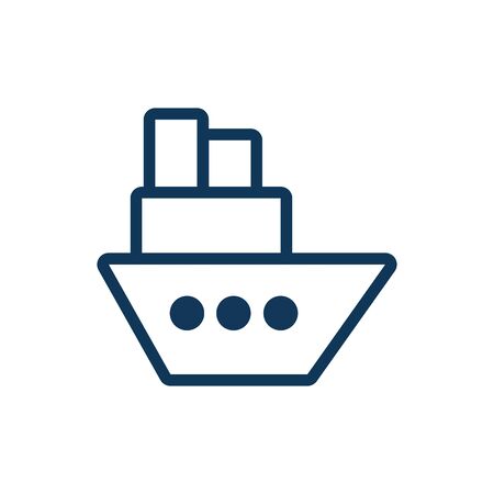 ship boat child toy line style icon vector illustration designのイラスト素材