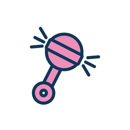 jingle bell child toy fill style icon vector illustration designのイラスト素材