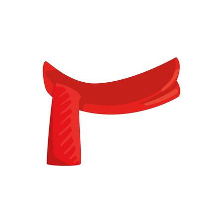 christmas scarf accessory isolated icon vector illustration designのイラスト素材