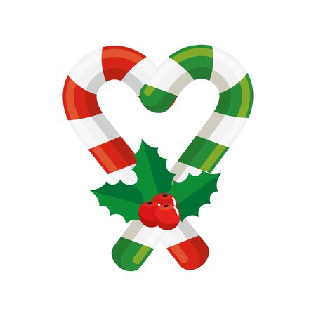 sweet canes christmas isolated icon vector illustration designのイラスト素材