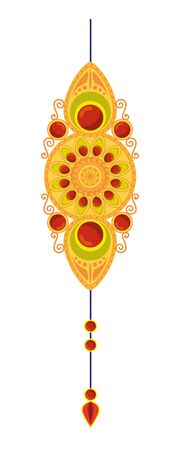 decorative mandala hanging ethnic boho style vector illustration designのイラスト素材