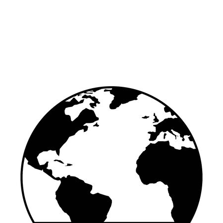 world planet earth line style icon vector illustration designのイラスト素材