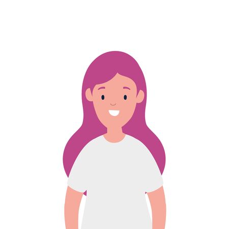 beautiful woman avatar character icon vector illustration designのイラスト素材