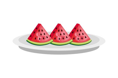 watermelons design, Fruit healthy organic food sweet and nature theme Vector illustrationのイラスト素材