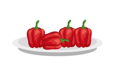 fresh and healthy vegetable isolated icon vector illustration designのイラスト素材