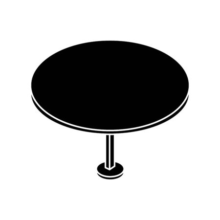 silhouette of table round furniture isolated icon vector illustration designのイラスト素材