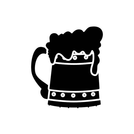 Beer mug design, Pub alcohol bar brewery drink ale and lager theme Vector illustrationのイラスト素材