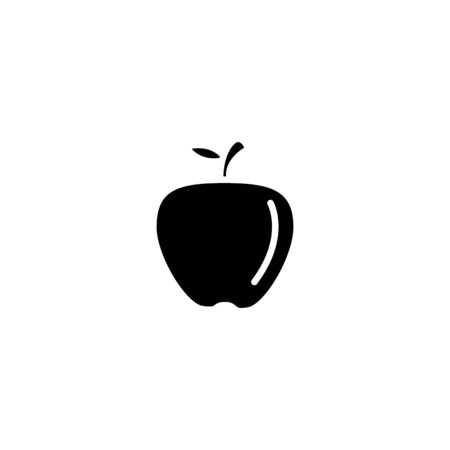 silhouette of fresh apple fruit isolated icon vector illustration designのイラスト素材