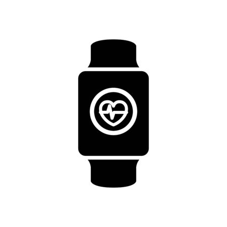 silhouette of smartwatch sport device isolated icon vector illustration designのイラスト素材