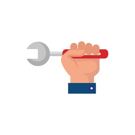 wrench design, Construction work repair reconstruction industry build and project theme Vector illustrationのイラスト素材