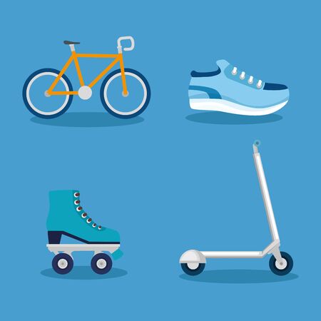 Healthy lifestyle design, Fitness gym bodybuilding bodycare activity exercise and diet theme Vector illustrationのイラスト素材
