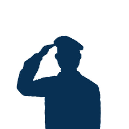 silhouette of man soldier american avatar character vector illustration designのイラスト素材