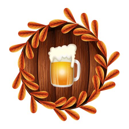 Beer mug design, Pub alcohol bar brewery drink ale and lager theme Vector illustrationのイラスト素材