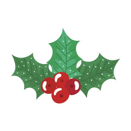 leafs with seeds decoration christmas isolated icon vector illustration designのイラスト素材