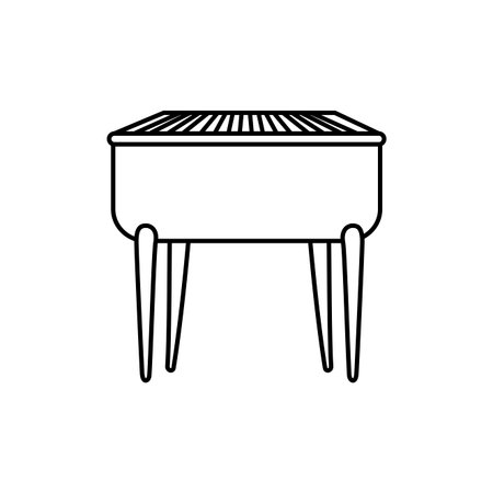 oven barbecue equipment isolated icon vector illustration designのイラスト素材