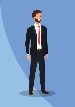 businessman elegant avatar character icon vector illustration designのイラスト素材