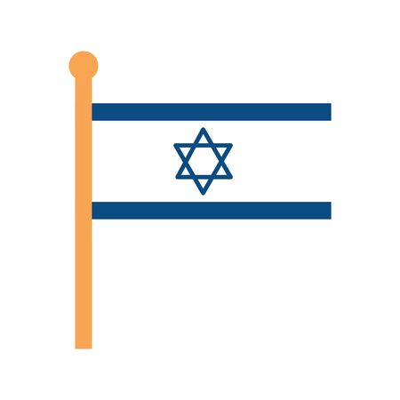 flag israel patriotic isolated icon vector illustration designのイラスト素材