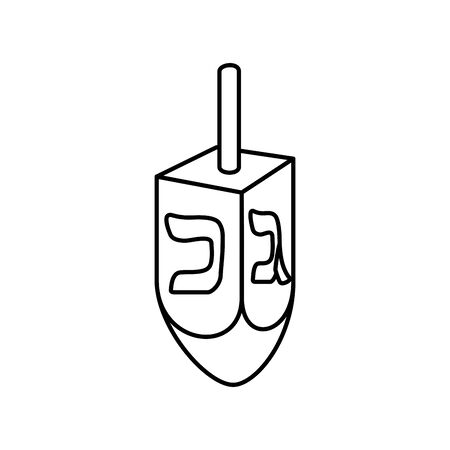 dreidel game traditional line style icon vector illustration designのイラスト素材