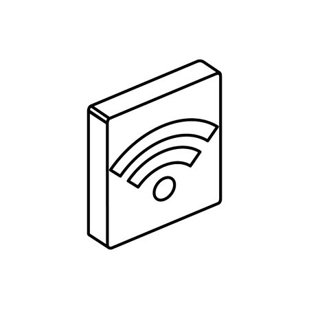 Wifi icon design, Digital technology communication social media internet and web theme Vector illustrationのイラスト素材