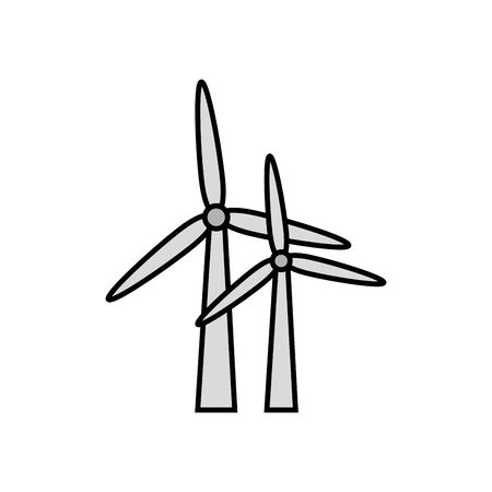 windmill turbine generator isolated icon vector illustration designのイラスト素材