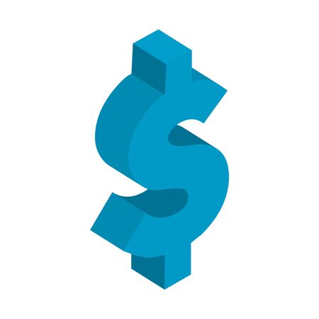 dollar currency symbol isolated icon vector illustration designのイラスト素材