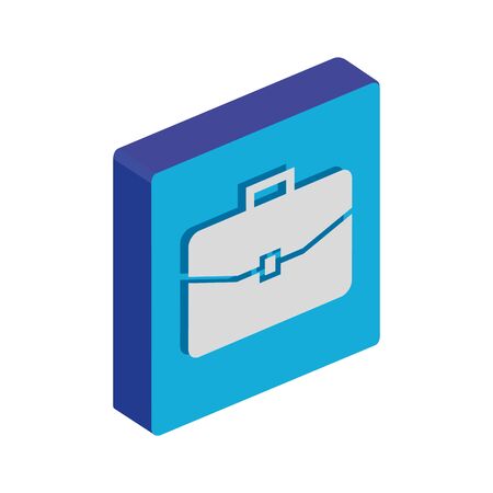 button with briefcase business handle isolated icon vector illustration designのイラスト素材