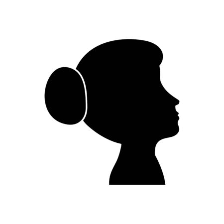 silhouette of profile woman head avatar character vector illustration designのイラスト素材