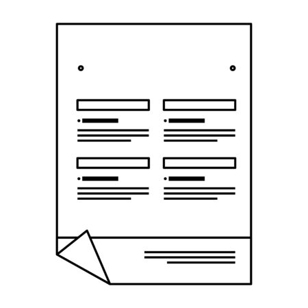 paper document with company emblem print vector illustration designのイラスト素材