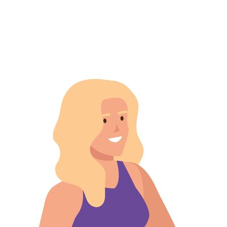 beautiful woman avatar character icon vector illustration designのイラスト素材