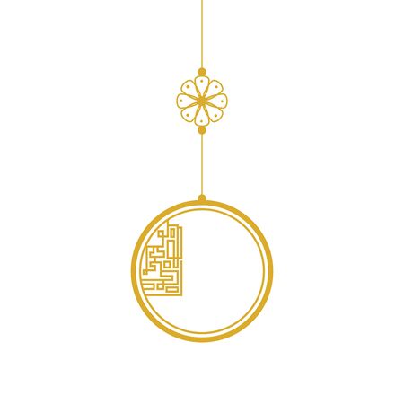 decoration chinese hanging isolated icon vector illustration designのイラスト素材