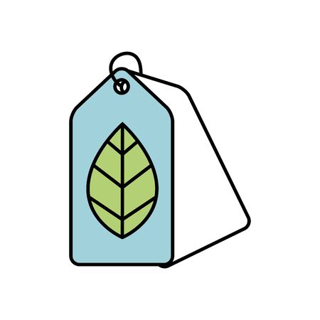 label with leaf ecology icon vector illustration designのイラスト素材